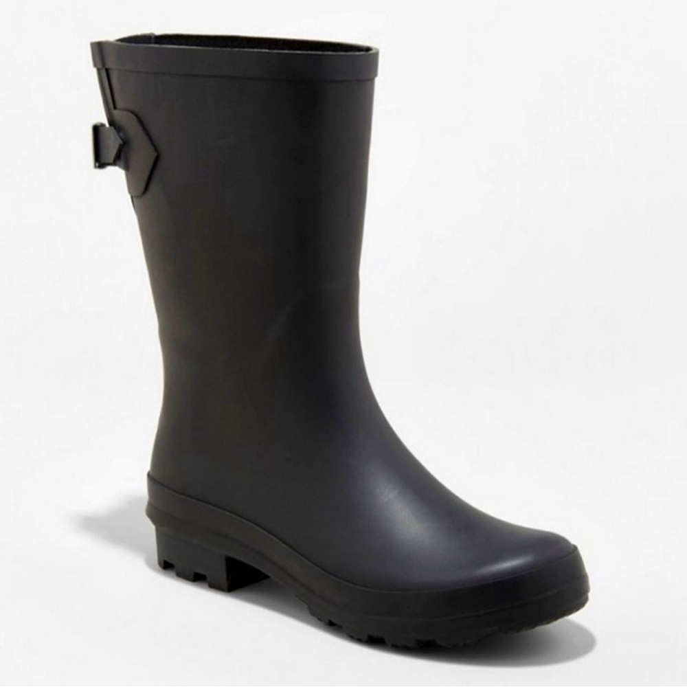 A‎ new day Black Women's Rain Boots waterproof farm work shoes